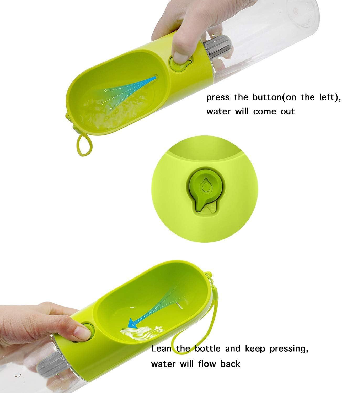 imagePETKIT BPA Free Dog Water Bottle with Filter Leak Proof Portable Dog Water Bowl for Walking Hiking Travel Outdoor Pet Dispenser BottleLight Green