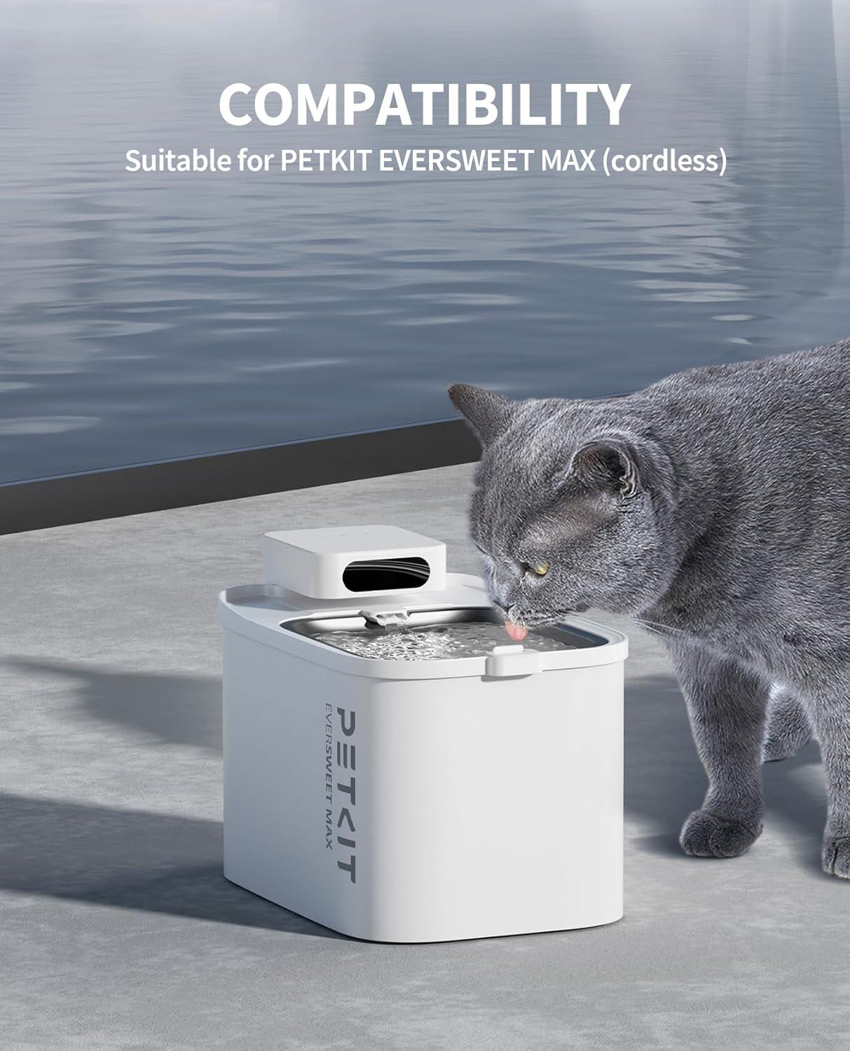 imagePETKIT EVERSWEET MAX Cordless Cat Water Fountain with 5 pcs Filters 105 fl oz3L Pet Water Fountain for Cats Dogs Inside Automatic Cat Water Dispenser with Replacement Filter App Control
