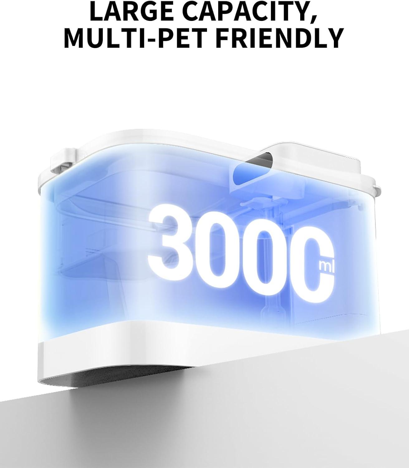 imagePETKIT EVERSWEET MAX Cordless Cat Water Fountain with 5 pcs Filters 105 fl oz3L Pet Water Fountain for Cats Dogs Inside Automatic Cat Water Dispenser with Replacement Filter App Control