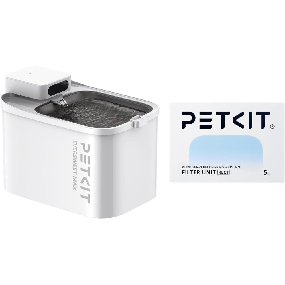 imagePETKIT EVERSWEET MAX Cordless Cat Water Fountain with 5 pcs Filters 105 fl oz3L Pet Water Fountain for Cats Dogs Inside Automatic Cat Water Dispenser with Replacement Filter App Control