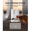 imagePETKIT Automatic Pet Feeder with 1080P HD Camera Dual Hopper Auto Cat Dog Feeder Dry Food Dispenser 24GHz WiFiSmart App Control and Monitor24 AI Capturing and Live Streaming