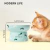 imagePETKIT Ceramic Raised Cat Food Bowls Elevated Cat Food Water Bowls Elevated Porcelain Dish Bowls fr Puppy CatsONE GREEN BOWL