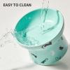 imagePETKIT Ceramic Raised Cat Food Bowls Elevated Cat Food Water Bowls Elevated Porcelain Dish Bowls fr Puppy CatsONE GREEN BOWL