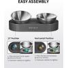 imagePETKIT Raised Dog Cat Food Bowl 304 Stainless Steel Elevated Pet Food and Water Bowl Dishes Elevated Cat Bowls NonSlip Tilted Cat Bowl No SpillBowl Set