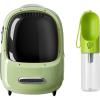 imagePETKIT Breezy Dome Pet Backpack Carrier with 400ml Pet Water Bottle for Cats and Small Dogs Green Color