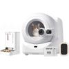 imagePETKIT PUROBOT Ultra Automatic Waste Packing Cat Litter BoxYUMSHARE DualHopper Pet Feeder AIPowered Camera and 24hrs Free LivestreamApp Control
