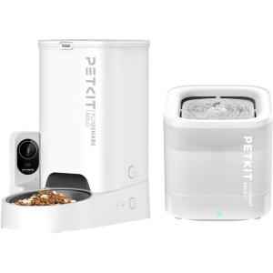 imagePETKIT Autoamtic Camera Pet Feeder for Cats and Dogs 1080P HD AIPowered Camera with Wide Angle and Night Vison 2Way Audio Ultra Quiet 185L Cat Water Fountain App Control