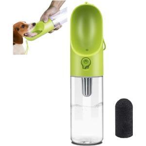imagePETKIT BPA Free Dog Water Bottle with Filter Leak Proof Portable Dog Water Bowl for Walking Hiking Travel Outdoor Pet Dispenser BottleLight Green