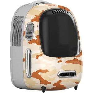 imagePETKIT Cat Backpack Carrier with Inbuilt Fan ampamp Light AirlineApproved Pet Backpack Bubble for Kitty Small Dog Detachable Dog Backpack with Padded Strap for Travel Hiking Walking ampamp OutdoorCAMO