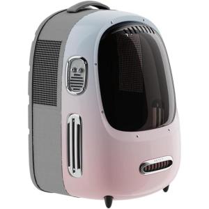 imagePETKIT Cat Backpack Carrier with Inbuilt Fan ampamp Light AirlineApproved Pet Backpack Bubble for Kitty Small Dog Detachable Dog Backpack with Padded Strap for Travel Hiking Walking ampamp OutdoorPink