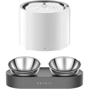 imagePETKIT Eversweet 3 Pro Wireless Pump Pet Water FountainNanal Metal Pet BowlsDog Cat Stainless Steel Water Fountain and Food Water Bowls