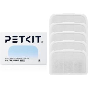 imagePETKIT Filter Unit Rect for EVERSWEET MAX Cordless Water Fountain Replacement for 105 fl oz3L Automatic Cat Fountain 5 pack