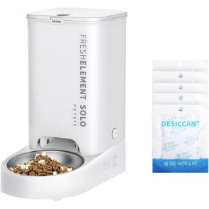 imagePETKIT Fresh Element Solo Automatic Cat Dog Feeder with 5 Packs Replaced Desiccant Smart Pet Feeder for Cats and Dogs Food DispenserWiFiBluetooth Connected App Control