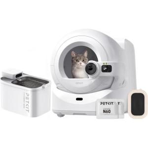 imagePETKIT PUROBOT Ultra AI Camera AutoPacking and SelfCleaning Cat Litter Box  EVERSWEET MAX Cordless Cat Water Fountain True TouchFree Automatic Cat Lotter Box App Control