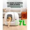 imagePETKIT PuraMax 2 Automatic SelfCleaning Cat Litter Box App Control ScoopFree Litter Box with AntiLeakage Waterproof Litter Pad Max 24G WiFi Basic Bundle Includes N50 20 and 1 Roll Trash Bag