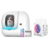 imagePETKIT PuraMax 2 Automatic Cat Litter Box2 Bags Mixed Cat Litter SelfCleaning cat Litter Box with Upgraded Cylinder and Litter Pad AntiLeakage