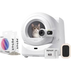 imagePETKIT PUROBOT Ultra SeflCleaning Cat Litter Box  2 Bags 5in1 Mixed Clumping Litter AutoPacking Litter Box App ControlCamera Monitoring Automatic Cat Litter Box