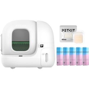 imageBundle of PETKIT PuraMax 2 SelfCleaning Automatic Cat Litter Box App Control Litter Box  5 Rolls Replacement Waste Bags  3 Packs N50 20 Odor Remover