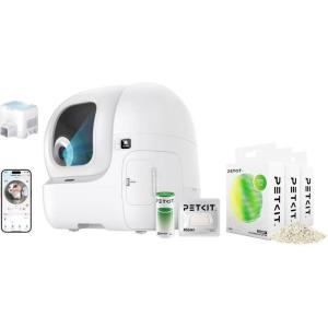 imagePETKIT PUROBOT MAX PRO AICamera Self Cleaning Cat Litter Box with 3 Bags Litter 5Gampamp24G WiFiApp ControlOdorFree
