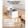 imagePETKIT Dishwasher Safe Cat Water Fountain Cordless Automatic Cats Drinking Fountain with Motion Sensor 101 oz3L Pet Fountain for Cats Dogs Inside Smart App Control ampamp Stainless Steel TrayWhiteDishwasher Safe