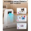 imagePETKIT OpenTop ampamp AI Camera Self Cleaning Cat Litter Box Urinary Health Monitor Automatic Cat Litter Box Smart Robot with 2Way Raking5G WiFiSafety SensorsOdor Control for Multiple Cats White