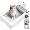 imagePETKIT OpenTop ampamp AI Camera Self Cleaning Cat Litter Box Urinary Health Monitor Automatic Cat Litter Box Smart Robot with 2Way Raking5G WiFiSafety SensorsOdor Control for Multiple Cats White