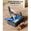 imagePETKIT OpenTop ampamp AI Camera Self Cleaning Cat Litter Box Urinary Health Monitor Automatic Cat Litter Box Smart Robot with 2Way Raking5G WiFiSafety SensorsOdor Control for Multiple Cats GreyStarlit Gray