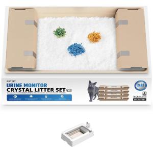 imagePETKIT Cat Litter with Tray Suitable for Purobot Crystal Duo Automatic Litter Box DustFree MessFree No Refilling Odor Control PH Urinalysis Crystal Cat Litter45 lb4 Packs