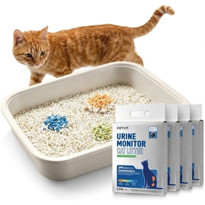 image:imagePETKIT Tofu Cat Litter Superior Clumping Flushable 100 Natural Ingredients Plant Cat Litter Urine pH Detection Tofu Litter DustFreeLow Tracking and Odor Control53lbx4bags