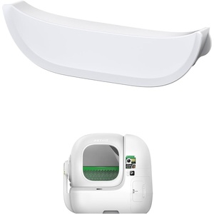 image:imagePETKIT Elevated Entrance Fence for Purobot Max Pro 2 SelfCleaning Cat Litter Box AntiLeak Urine and Litter Baffle Increase Threshold for Automatic Litter Box Less MessCream