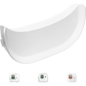 image:imagePETKIT Elevated Entrance Fence for Purobot Max Pro 2 SelfCleaning Cat Litter Box AntiLeak Urine and Litter Baffle Increase Threshold for Automatic Litter Box Less MessWhite