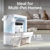 image:imagePETKIT Eversweet Ultra Cat Water Fountain with AI Camera Wastewater Separation Filterless 169fl oz5L Automatic Dog Water Fountain for Small Dogs 5G WiFi 140WideAngle Lens App Control
