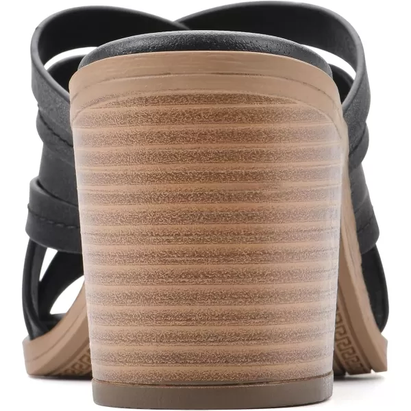 WHITE MOUNTAIN Shoes Be Happy Women's Block Heel Sandal