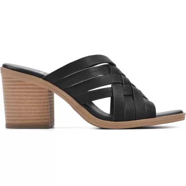 WHITE MOUNTAIN Shoes Be Happy Women's Block Heel Sandal