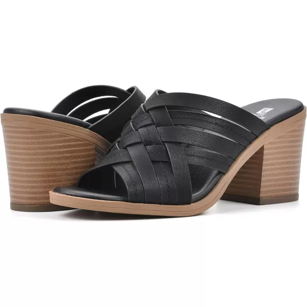 WHITE MOUNTAIN Shoes Be Happy Women's Block Heel Sandal