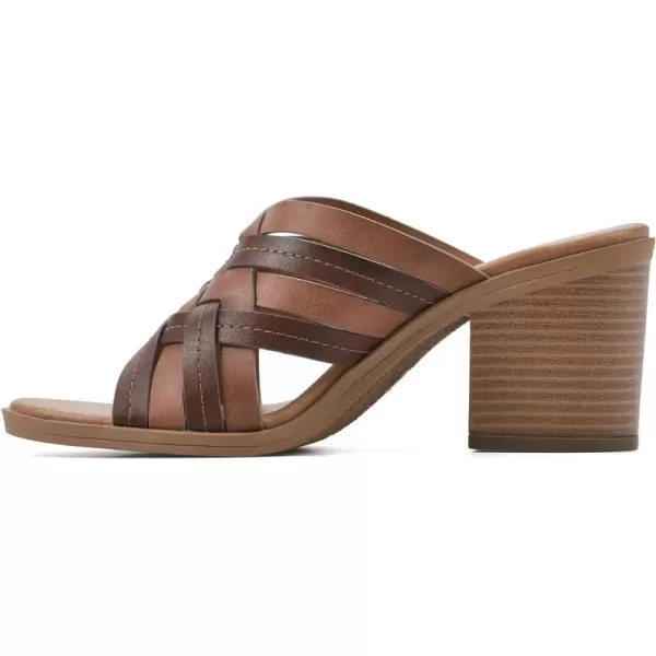 WHITE MOUNTAIN Shoes Be Happy Women's Block Heel Sandal