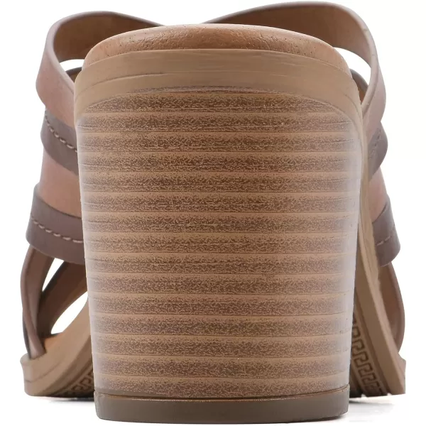 WHITE MOUNTAIN Shoes Be Happy Women's Block Heel Sandal