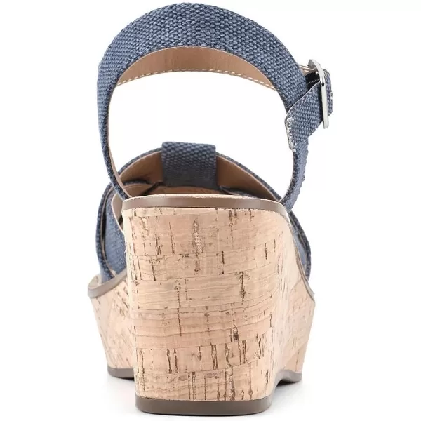 WHITE MOUNTAIN Shoes Simple Women's Platform Wedge Sandal