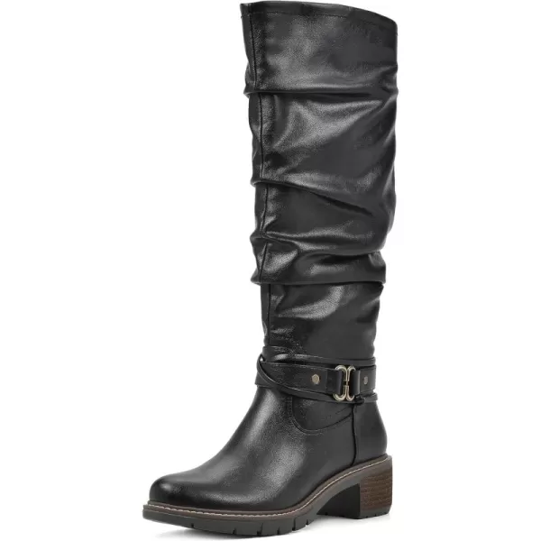 WHITE MOUNTAIN Women's Shoes Crammers Stack-Heeled Tall Boot