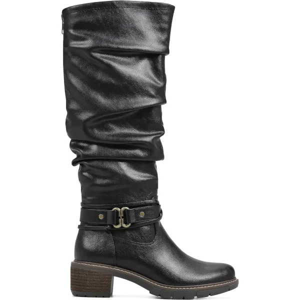 WHITE MOUNTAIN Women's Shoes Crammers Stack-Heeled Tall Boot