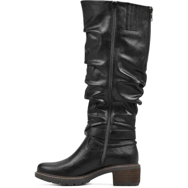 WHITE MOUNTAIN Women's Shoes Crammers Stack-Heeled Tall Boot
