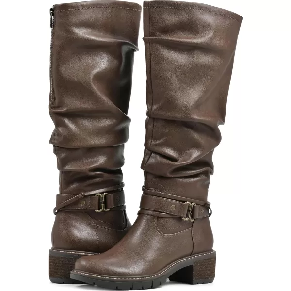 WHITE MOUNTAIN Women's Shoes Crammers Stack-Heeled Tall Boot