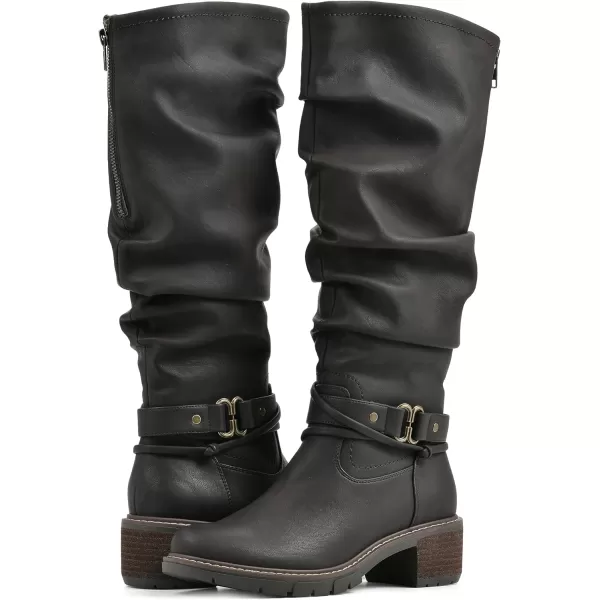 WHITE MOUNTAIN Women's Shoes Crammers Stack-Heeled Tall Boot