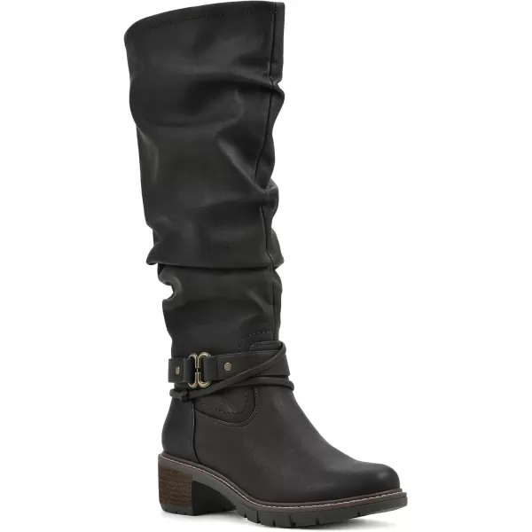 WHITE MOUNTAIN Women's Shoes Crammers Stack-Heeled Tall Boot