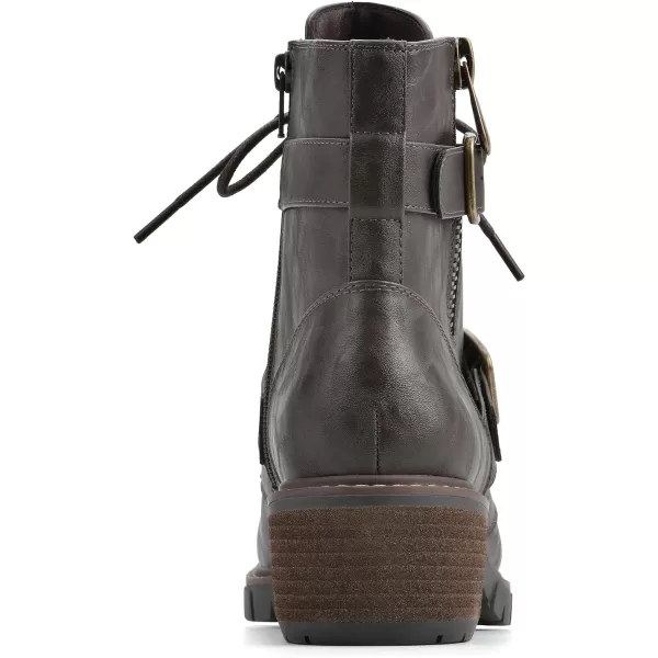 WHITE MOUNTAIN Women's Shoes Crank Block Heel Moto Boot