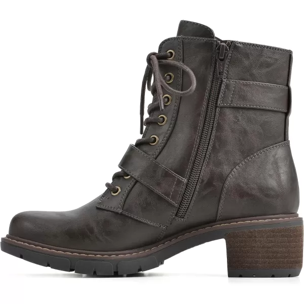 WHITE MOUNTAIN Women's Shoes Crank Block Heel Moto Boot