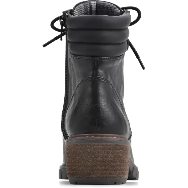 WHITE MOUNTAIN Women's Shoes Crazies Block Heel Combat Boot