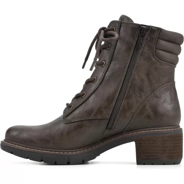 WHITE MOUNTAIN Women's Shoes Crazies Block Heel Combat Boot