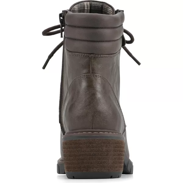 WHITE MOUNTAIN Women's Shoes Crazies Block Heel Combat Boot