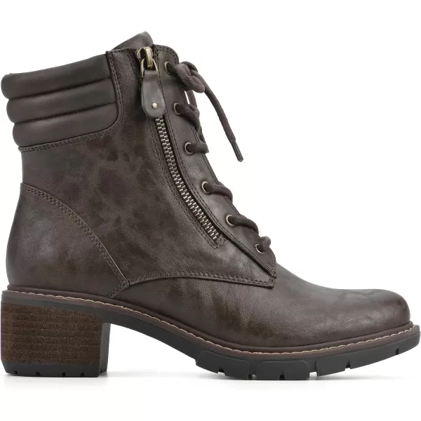 WHITE MOUNTAIN Women's Shoes Crazies Block Heel Combat Boot